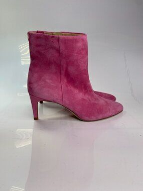 Sam Edelman Women's Ulissa Leather Pink Poitny Bootie Sz 8